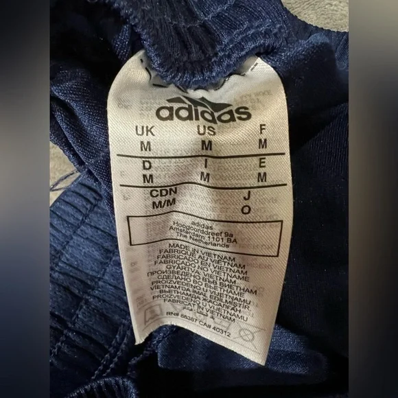 Adidas Men's 3 Stripe Shorts Blue Size Medium - Picture 3 of 3